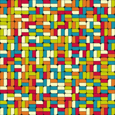 Soyut Geometrik Desen üretken hesaplama sanatı çizimi