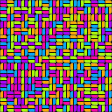 Soyut Geometrik Desen üretken hesaplama sanatı çizimi
