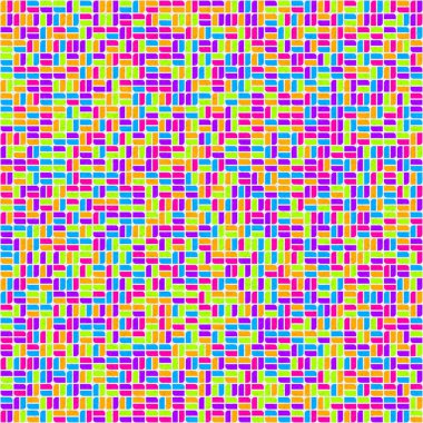 Soyut Geometrik Desen üretken hesaplama sanatı çizimi