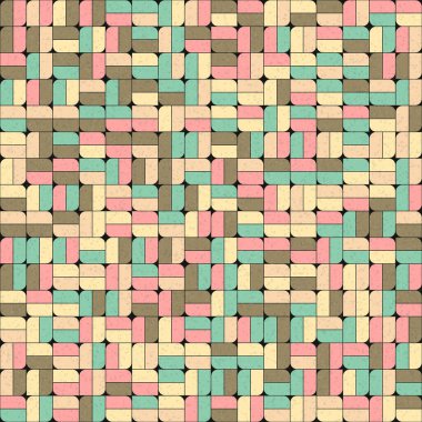 Soyut Geometrik Desen üretken hesaplama sanatı çizimi