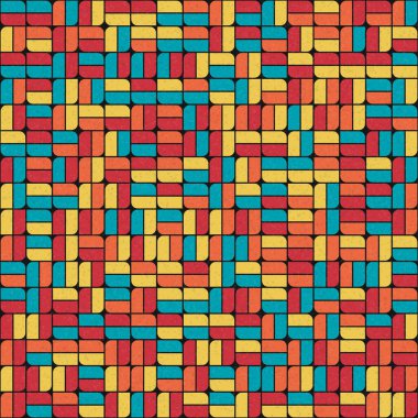 Soyut Geometrik Desen üretken hesaplama sanatı çizimi