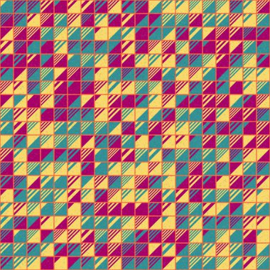 Soyut geometrik desen, renkli vektör çizimi