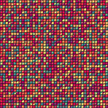 Soyut geometrik desen, renkli vektör çizimi