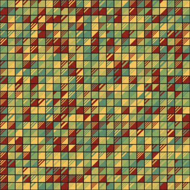 Soyut Geometrik Desen üretken hesaplama sanatı çizimi