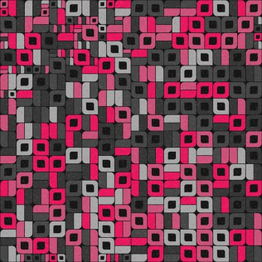 Soyut Geometrik Desen üretken hesaplama sanatı çizimi