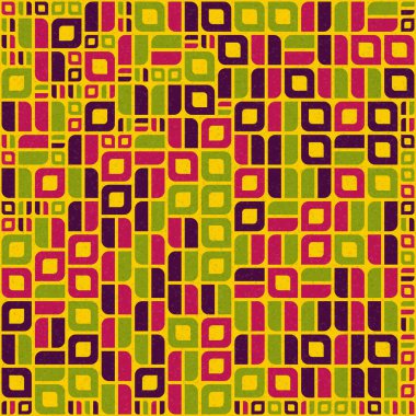 Soyut Geometrik Desen üretken hesaplama sanatı çizimi