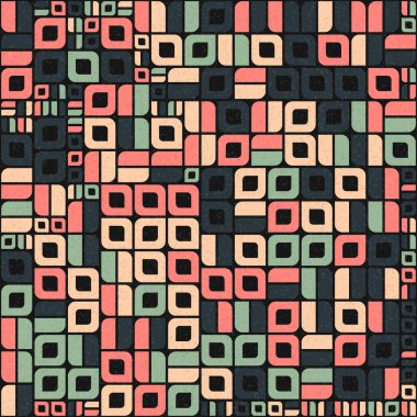 Soyut Geometrik Desen üretken hesaplama sanatı çizimi