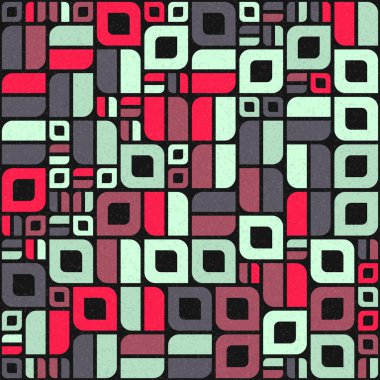 Soyut Geometrik Desen üretken hesaplama sanatı çizimi