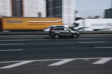 Ukraine, Kyiv - 29 April 2021: Gray Honda CR-V car moving on the street. Editorial