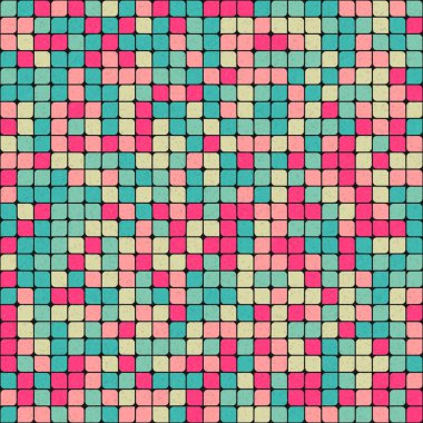 Soyut Geometrik Desen üretken hesaplama sanatı çizimi