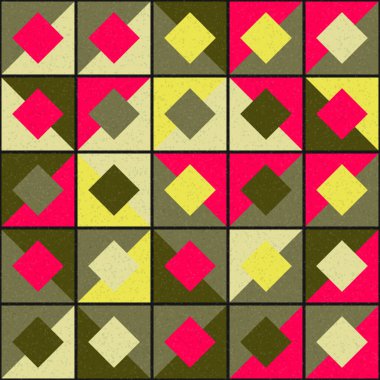 Soyut Geometrik Desen üretken hesaplama sanatı çizimi