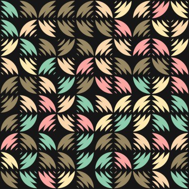 Soyut Geometrik Desen üretken hesaplama sanatı çizimi