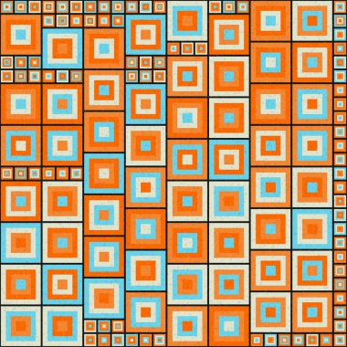 Soyut Geometrik Desen üretken hesaplama sanatı çizimi