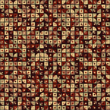 Soyut Geometrik Desen üretken hesaplama sanatı çizimi