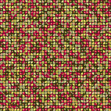 Soyut Geometrik Desen üretken hesaplama sanatı çizimi