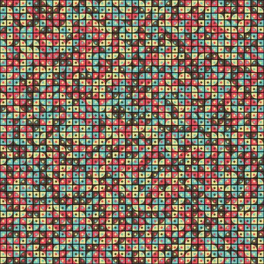 Soyut Geometrik Desen üretken hesaplama sanatı çizimi