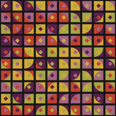 Soyut Geometrik Desen üretken hesaplama sanatı çizimi