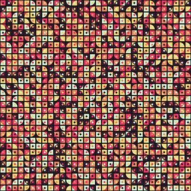 Soyut Geometrik Desen üretken hesaplama sanatı çizimi