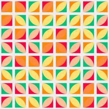 Soyut geometrik desen, renkli vektör çizimi