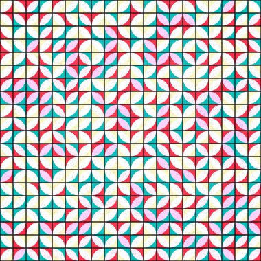 Soyut Geometrik Desen üretken hesaplama sanatı çizimi