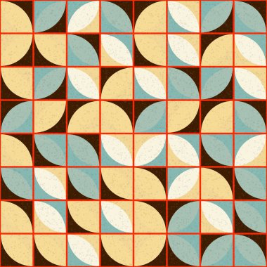 Soyut geometrik desen, renkli vektör çizimi