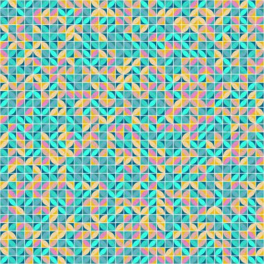 Soyut Geometrik Desen üretken hesaplama sanatı çizimi