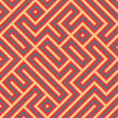 Soyut Geometrik Desen üretken hesaplama sanatı çizimi