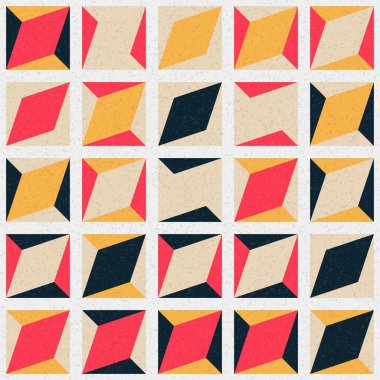 Soyut geometrik desen, renkli vektör çizimi