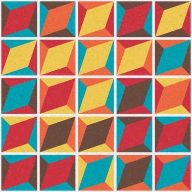 Soyut geometrik desen, renkli vektör çizimi