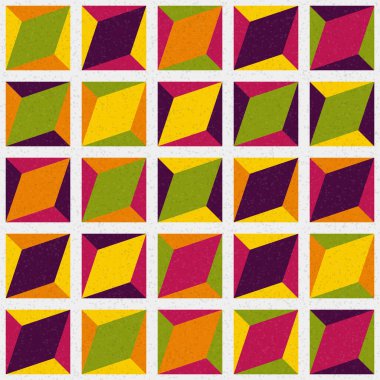 Soyut geometrik desen, renkli vektör çizimi