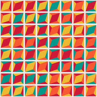 Soyut geometrik desen, renkli vektör çizimi