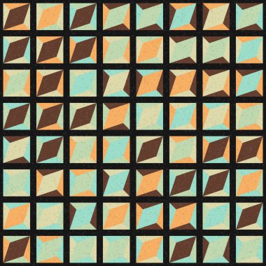 Soyut geometrik desen, renkli vektör çizimi