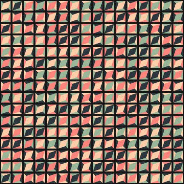 Soyut geometrik desen, renkli vektör çizimi