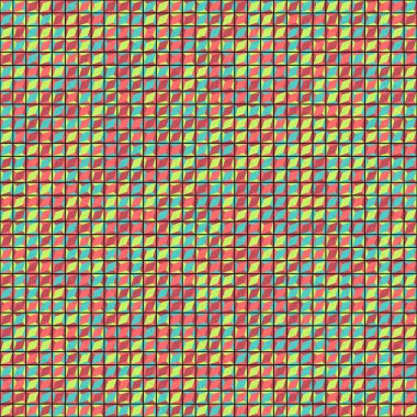 Soyut geometrik desen, renkli vektör çizimi