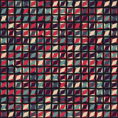 Soyut geometrik desen, renkli vektör çizimi