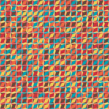 Soyut geometrik desen, renkli vektör çizimi