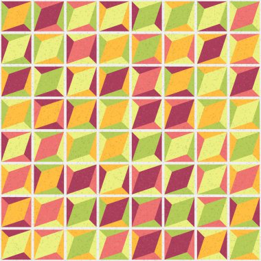 Soyut geometrik desen, renkli vektör çizimi