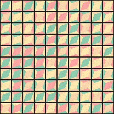 Soyut geometrik desen, renkli vektör çizimi