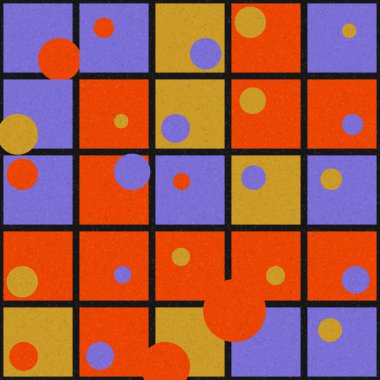 Soyut Geometrik Desen üretken hesaplama sanatı çizimi