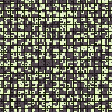 Soyut renk geometrik mozaik desen üretken hesaplama sanatı çizimi, fayans rengi parçalarının taklidi