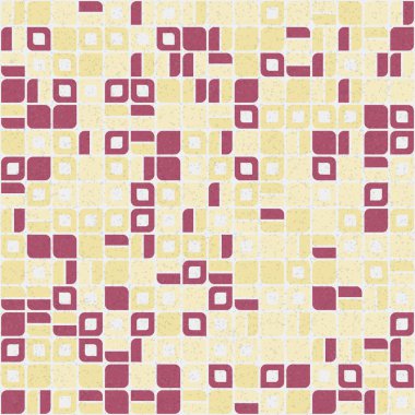 Soyut renk geometrik mozaik desen üretken hesaplama sanatı çizimi, fayans rengi parçalarının taklidi