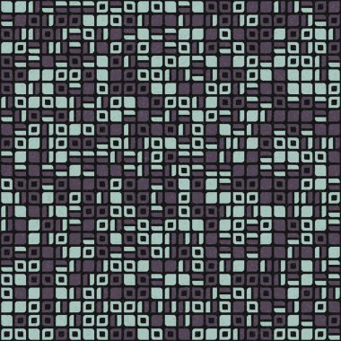 Soyut renk geometrik mozaik desen üretken hesaplama sanatı çizimi, fayans rengi parçalarının taklidi