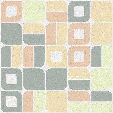 Soyut renk geometrik mozaik desen üretken hesaplama sanatı çizimi, fayans rengi parçalarının taklidi