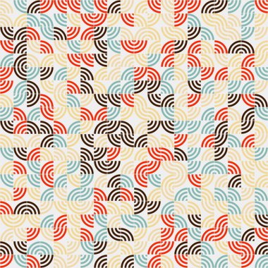 Soyut Geometrik Desen üretken hesaplama sanatı çizimi