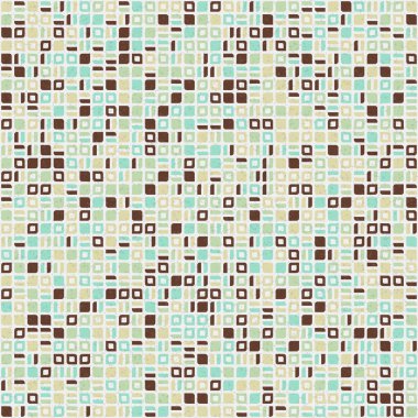 Soyut renk geometrik mozaik desen, üretken hesaplama sanatı illüstrasyonu, fayans rengi parçalarının taklidi