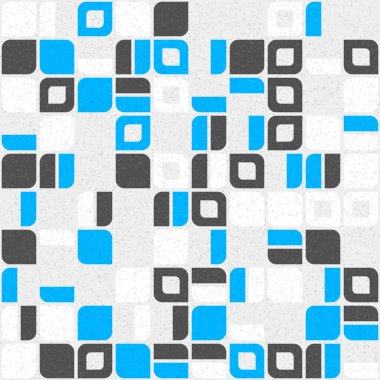Soyut renk geometrik mozaik desen üretken hesaplama sanatı çizimi, fayans rengi parçalarının taklidi