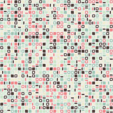 Soyut renk geometrik mozaik desen üretken hesaplama sanatı çizimi, fayans rengi parçalarının taklidi