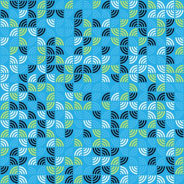 Soyut Geometrik Desen üretken hesaplama sanatı çizimi