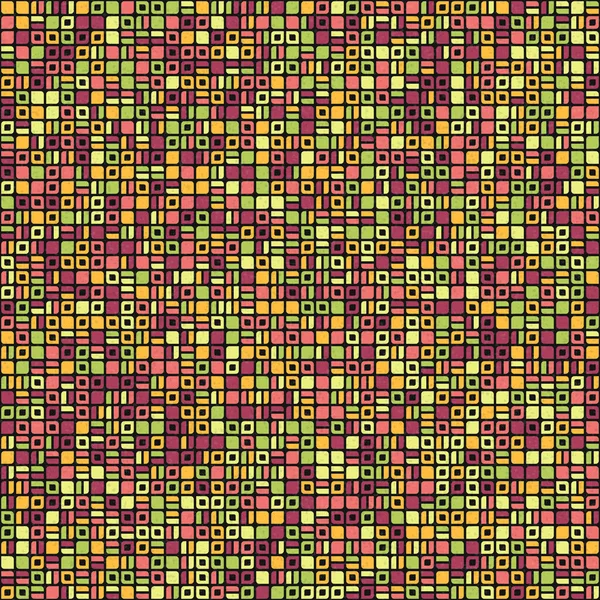 Abstrakt Färg Geometriska Mosaik Mönster Generativ Beräknande Konst Illustration Imitation — Stock vektor