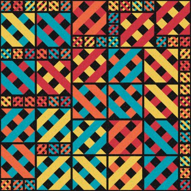 Soyut Geometrik Desen üretken hesaplama sanatı çizimi